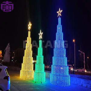 Árbol de Navidad Artificial Grande y Moderno para Exteriores, Luces Impermeables IP65, Color Personalizable, para Decoración Navideña, Uso Comercial - Product Image 2