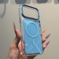Étui de téléphone brillant de haute qualité avec bouton AI, support métallique et attraction magnétique pour iPhone 18 Pro Max 17 Pro Max