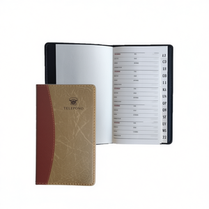 Agenda Telefonica con Copertina in Pelle Formato A5, Libro degli Indirizzi con Indice Alfabetico per Uso Ufficio - Product Image 1