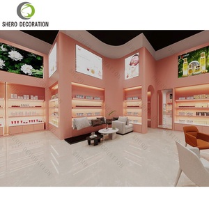 Diseño de quiosco cosmético para tienda de cosméticos, mostrador de exhibición de madera, estantes de exhibición para productos de cuidado de la piel, mostrador de exhibición de cosméticos - Product Image 2