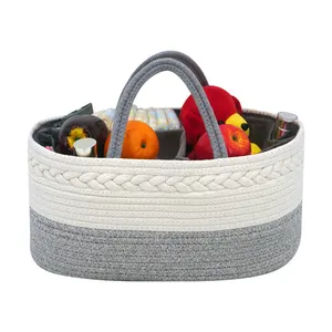 Wholesale Of High-quality Cotton Rope Baby Diaper Storage Caddy