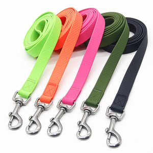 Flexible Swivel Carabiner Dog Leash Made with PVC Coated Polyester Webbing, Waterproof Training Dog Leash