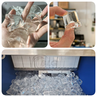 Máquina de Hielo Gourmet BLG, Máquina de Hielo en Cubos para Bares y Tiendas, Bebidas Frías, Hielo Individual Tipo Sombrero