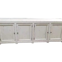 Vente directe d'usine, credenza 4 portes, style vintage, buffet de salle à manger en bois recyclé