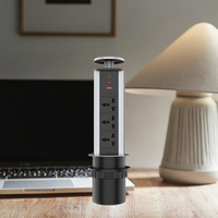Nouvelle prise de courant universelle escamotable 10/16A avec chargeur USB PD 67W, 2 ports TYPE-C et 1 port USB-A, prise de table avec prises US/EU/UK/AU
