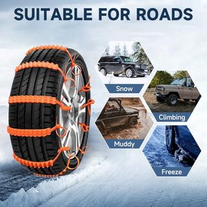 Chaînes antidérapantes en plastique portables pour l'hiver, neuves, pour pneus neige et chaînes de secours routières - Product Image 4