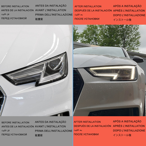 Feux avant de voiture pour A4 A4L 2017 2018 2019, style de conception haut de gamme, phare LED automatique, mise à niveau de l'assemblage, DRL, vente chaude - Product Image 6