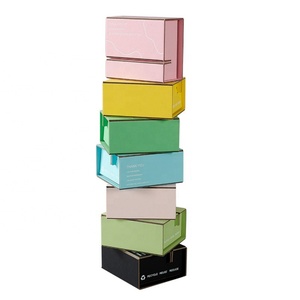 Foldable Jewelry Boxes Customizable Small Premium Foldable Cardboard Jewelry Box square Solid Color Jewelry Box - Product Image 5
