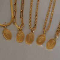 Chaîne Qiuhan en or 18 carats plaqué/ chaîne gourmette/ chaîne figaro/ chaîne en corde/ chaîne en trombone/ chaîne serpent