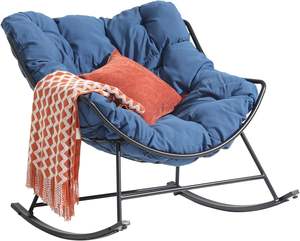 Mecedora para patio al aire libre <span class=keywords><strong>Silla</strong></span> Papasan de gran tamaño con cojín y Marco - Product Image 4