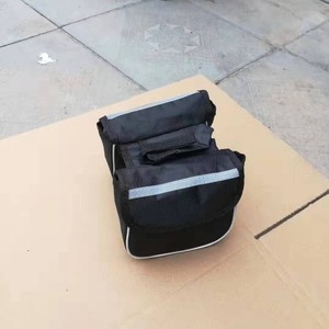<b>Bicycle</b> Bag Front <b>Frame</b> Storage Portable Black With Inner Liner Cycling Gear Tool Bag - Product Image 3