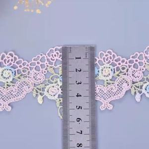 Accessoires vestimentaires en polyester multicolores pour textiles de maison et artisanat décoratif, dentelle brodée soluble à l'eau de 6 cm - Product Image 3