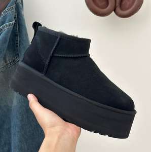 Botas de Nieve Cálidas de Invierno en Oferta, Plataforma de 5 cm de Altura, Botas de Nieve Clásicas de Lana de Alta Calidad - Product Image 2