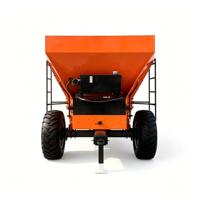 Esparcidora de abono orgánico de alta eficiencia con doble barrena vertical remolcada para agricultura, compost y lodos