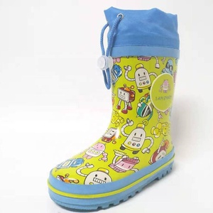 Bottes de pluie en caoutchouc intelligentes pour enfants avec col en nylon et doublure en polaire chaude - Product Image 3