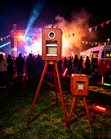 Photomaton portable multifonctionnel réglable de haute qualité en bois rétro, étanche, pour impression en libre-service