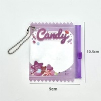 En gros, mini pochette porte-clés transparente en PVC à faire soi-même, motif dessin animé, vierge, pour badges et présentation de marchandises d'anime