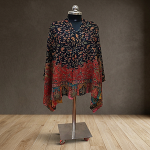 Designer Red Wool <b>Shawl</b> <b>for</b> Ladies Featuring Soft Warm Fabric and Elegant Fashion Appeal <b>for</b> Bridal Dressing <b>Wedding</b> Receptions - Product Image 2