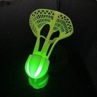 Balle de badminton lumineuse et coupe-vent, super durable, fluorescente, en plastique nylon léger, 20g
