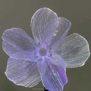 Flores de fibra óptica com led, flores de fibra óptica que muda de cor, para artesanato
