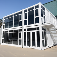 Maison conteneur démontable modulaire portable en acier pour atelier et logement temporaire de campement dans les champs pétrolifères