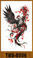 TBS8501-8600 120x190mm gros bras étanche tatouages temporaires autocollants feu cheval grue serpent renard Bianan fleur
