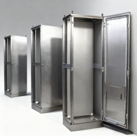 Boîtier de distribution extérieur sur pied en acier inoxydable 304, indice de protection IP65, avec revêtement en poudre