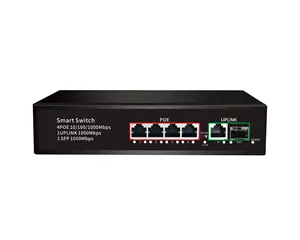 48V Gigabit Ethernet Industrial Poe Switch 4*10/100/1000M PoE 1 1Port Uplink Ethernet Netzwerk Switch für IP CCTV Kamera