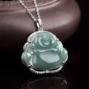 Colgante de Buda de Jade Natural de Myanmar con Incrustaciones de Plata S925, Accesorios de Moda, Incluye Certificado de Tasación D199 - Product Image 3