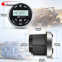 Système audio de moto étanche Radio DAB stéréo marine et lecteur MP3 pour bateau voiture UTV ATV-FM AM récepteur avec tuyau