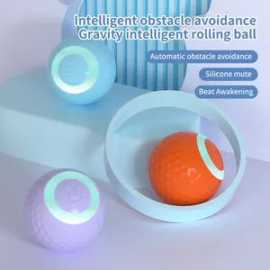 الكرة الدوارة الذكية الأوتوماتيكية ذاتية الدوران 360° لعبة القطط الكهربائية ذات الكرة الدوارة الأوتوماتيكية مع إمكانية شحن المخرج USB