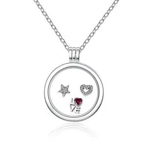 transparent glass pendant necklace yiwu fu tian market jewelry supplier agent discount jewellery