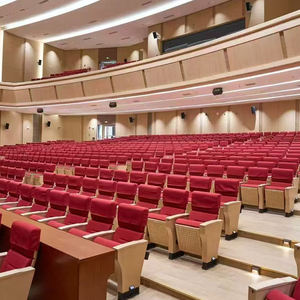 Asientos de Auditorio Grises de Aleación de Aluminio con Escritorio - Muebles Plegables de Diseño Moderno para Teatro e Iglesia para Uso Comercial - Product Image 4