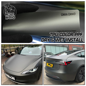 <span class=keywords><strong>Film</strong></span> de protection de peinture (PPF) en TPU mat vert mystérieux, anti-rayures, installation humide ou sèche, pour covering automobile - Product Image 1