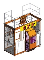 Mini-grue de chantier SC50G avec boîte de vitesses 0-36m/m, élévateur de marchandises à crémaillère et pignon pour chantier de construction en hauteur 100m