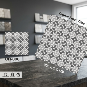 Embossed Punch Designer Ceramic Floor Tiles Glossy Glazed Rectified Surface Sizes 12x12 16x16 30x30 300x300mm for Senegal - Product Image 3