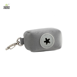 Porte-sacs à crottes beige taupe Ensemble distributeur de sacs à crottes pour chiens Poubelle <span class=keywords><strong>Grand</strong></span> distributeur de sacs à provisions - Product Image 2