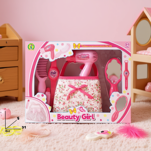 Set de Belleza para Niñas con Secador de Pelo, Espejo, Peine y Bolsa, 3+ Años, Rosa - Product Image 3