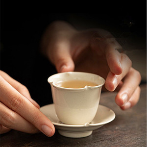 Taza de cerámica Kungfu de estilo tradicional hinés con forma de posavasos alus <span class=keywords><strong>spectabilis</strong></span>, con el mismo tipo de posavasos - Product Image 6