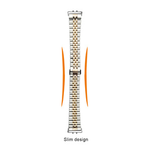 Correa de reloj de acero inoxidable de lujo con 5 cuentas para <span class=keywords><strong>Samsung</strong></span> <span class=keywords><strong>Watch</strong></span> Band <span class=keywords><strong>Galaxy</strong></span> Fit <span class=keywords><strong>3</strong></span> Correa de metal Para <span class=keywords><strong>Galaxy</strong></span> Fit <span class=keywords><strong>3</strong></span> Correa de reloj de acero - Product Image 5