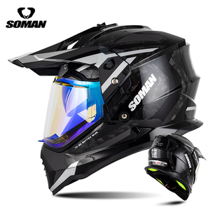 Casques de moto ECE22.06 SOMAN M10 Rally Casco, casques de cyclisme pour vélo, état neuf, mousse ABS, OEM ODM, agent de vente international - Product Image 3