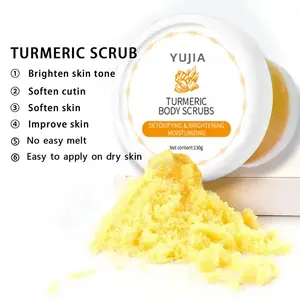 Kurkuma Gezicht Scrub Vitamine C Whitening Gezichts Scrub Voor Hoge Kwaliteit Aangepaste Gezichtsreiniging Gezicht En Lichaam Scrub