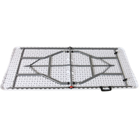 Table pliante robuste de 180 cm, table de jardin, table extérieure en fer, plastique HDPE, tables en métal, banquet de cuisine, extérieur