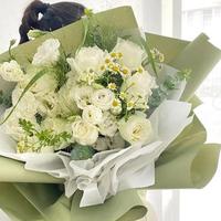 Papier d'emballage pour fleurs Qibai, couleur unie, imperméable, papier pour fleuriste, emballage pour fleurs, papier d'emballage pour cadeaux, fête, Saint-Valentin