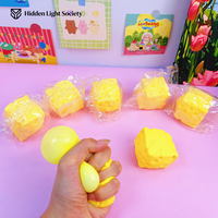 Juguete Antiestrés de Queso Grande de 5.5 CM, Juguetes para Apretar con Forma de Queso con Caja de Papel, Juguete para Aliviar el Estrés, Juguetes Promocionales