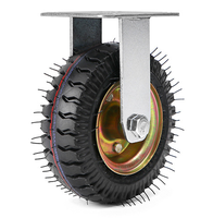 Roues en PU à plat silencieuses et robustes de 6 pouces Roues de chariot à main gonflables en caoutchouc PP de qualité industrielle universelles pour véhicules à plat
