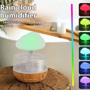 เครื่องเพิ่มความชื้นในอากาศแบบอัลตราโซนิก ลายเมฆไล่ระดับสี พร้อมไฟ LED สีสันสดใส ใช้กับน้ำมันหอมระเหย ช่องเสียบ USB พกพาสะดวก ผลิตจากพลาสติกขนาดเล็ก - Product Image 2