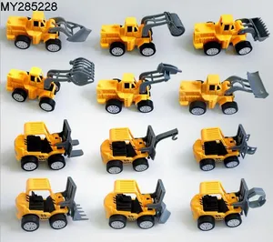 Promotie Goedkope 12 Modellen Plastic Abs Bouw Vrachtwagen Mini Auto Speelgoed