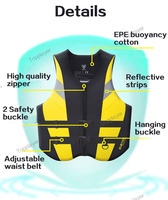 Premium adulte néoprène gilet de sauvetage respirant Surf raft Kayak pêche Jet Ski Sport nautique Super flottabilité gilet pour l'eau