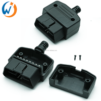 Conector OBD2 de 16 pines OBDii Adaptador de 16 pines OBD II Conector macho J1962 con carcasa OBD